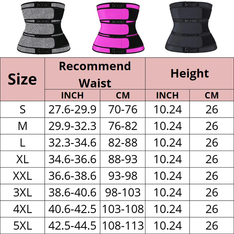 Mulheres Aparador de cintura Tripple Cintos Waist Trainer Shaperwear Controle de barriga Emagrecimento Queima de gordura para cinto de bainha pós-parto