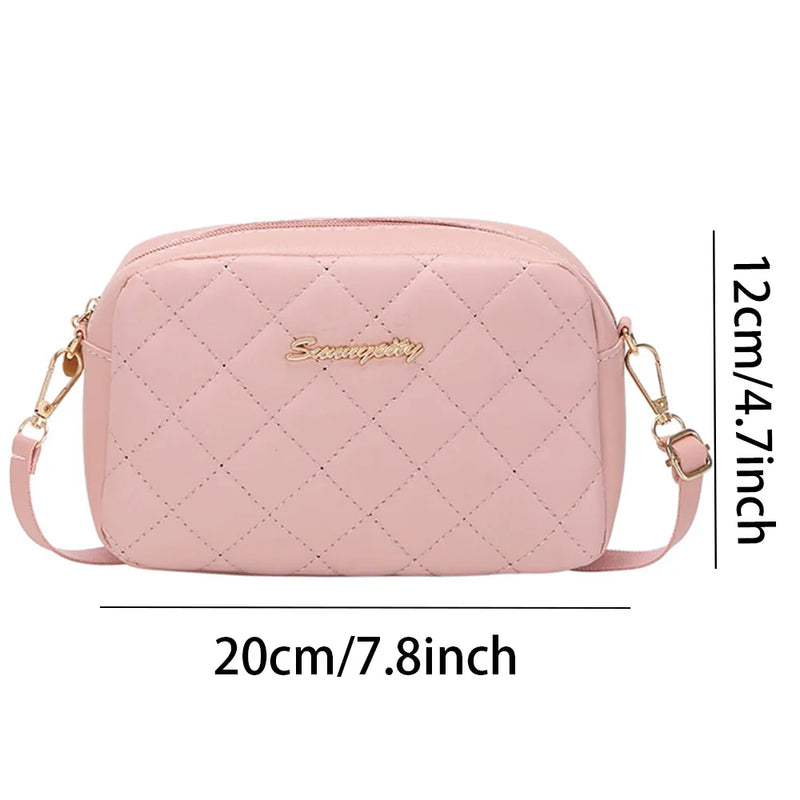 2024 Borla Pequeno Mensageiro Bolsa Para Mulheres Tendência Lingge Bordado Câmera Feminina Bolsa de Ombro Moda Cadeia Senhoras Crossbody Bolsas