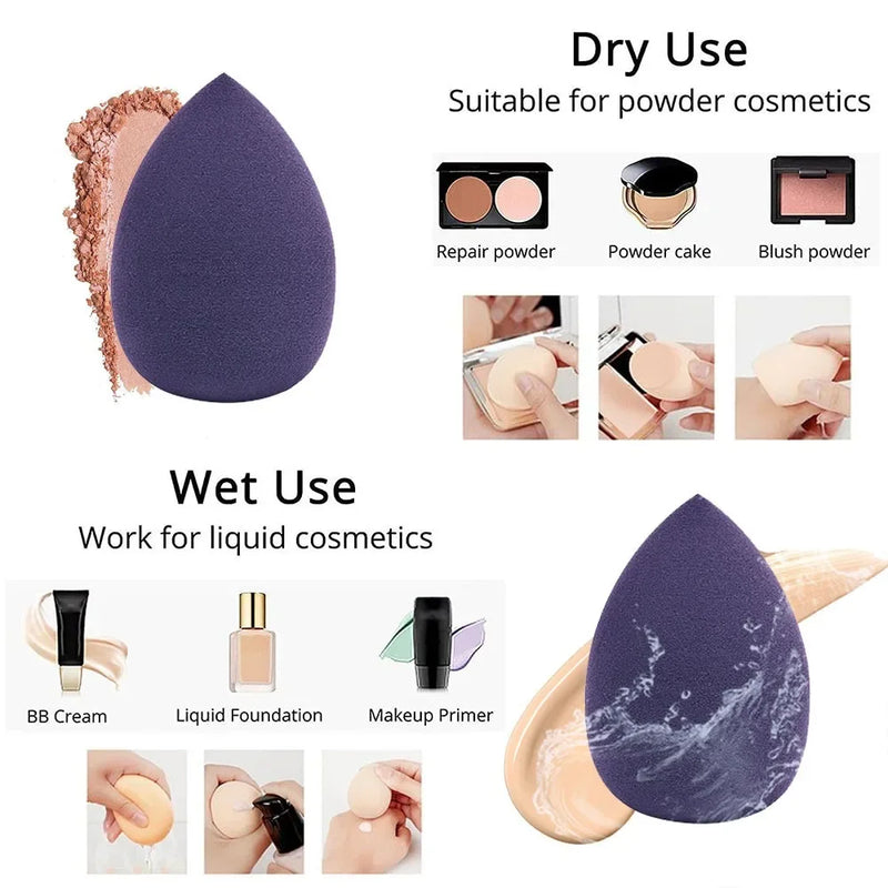 2 pcs Maquiagem Esponja Liquidificador Beleza Ovo Macio Cosmético Puff Fundação Esponjas Pó Puff Mulheres Maquiagem Acessórios Ferramentas de Beleza